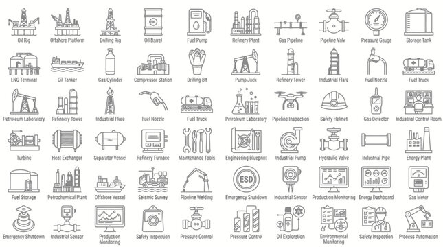 Oil rig offshore platform drilling rig oil barrel fuel pump refinery plant.