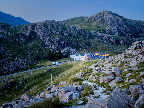 YHA Snowdon Pen-y-Pass, hostel in Mountain Snowdon and the Pyg Track. Famous Hike and Trail Location in Wales
