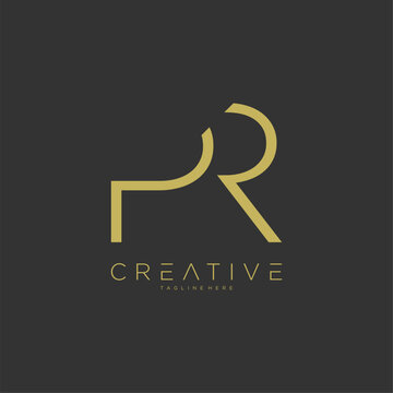 Elegant Golden Letter R Logo Design.