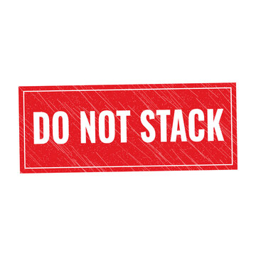 Red do not stack stamp sign with grunge texture