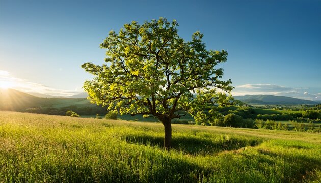 Walnut Tree In The Light Of Afternoon
