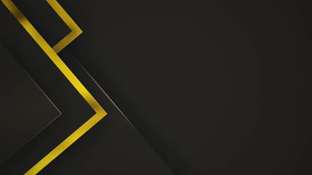 Elegant Abstract Black and Gold Geometric Background Loop.