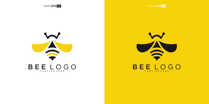 Modern Bee Logo Design.