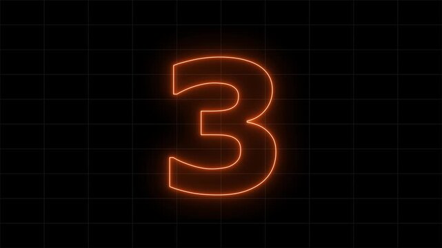 "Create a high-energy cinematic countdown animation starting from 9 and ending at 0.with animation a bold neon 'LET'S GO' text.....