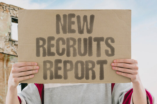 "New Recruits Report" Fresh soldiers arrive for duty. RECRUITS.REPORT.DUTY.ARMY.ENLIST.