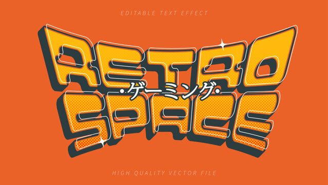 Vibrant Retro Japanese 80's Style Editable Vector Text Effect