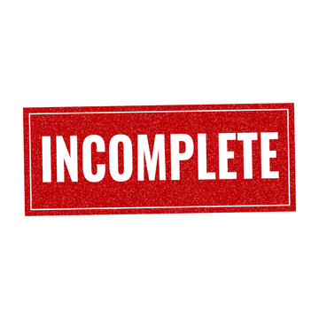 Red incomplete stamp sign with grunge texture