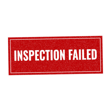 Red inspection failed stamp sign with grunge texture