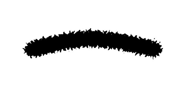 Black spray paint brush stroke isolated on white background, grunge texture graffiti
