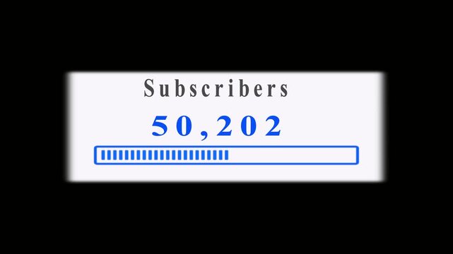 "Create a premium cinematic subscriber counter animation where the number rapidly counts up from 0 to 1,800,000.