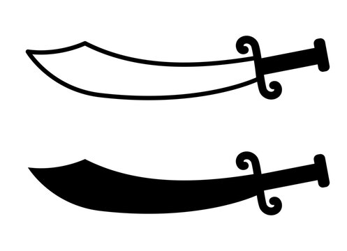 Curved Sword SVG