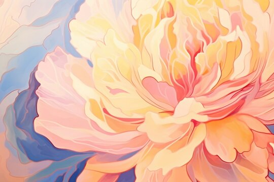 Peony backgrounds abstract painting.