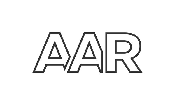 AAR logo design template with strong and modern bold text. Initial based vector logotype featuring simple and minimal typography. Trendy company identity.