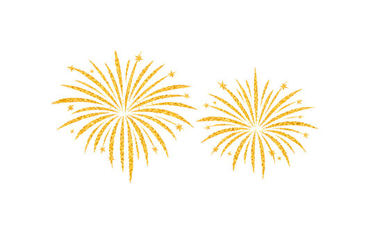 Golden firework texture, thin  stroke lines. Isolated png illustration, transparent background. Design  for overlay, montage, texture. Happy new year concept.