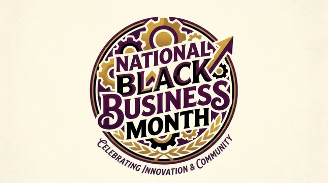 National Black Business Month celebration logo