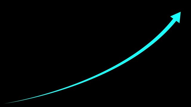 : Retro film strip template with cyan blue exponential growth curve line on black background featuring vintage cinema frame design classic movie style presentation graphic vector illustration asset fo