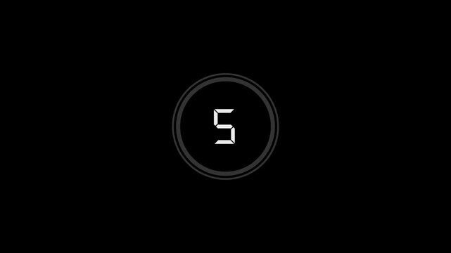 Classic film strip template with white countdown number 4 on black background featuring retro cinema frame design vintage movie opener screen timer template graphic vector illustration asset for video
