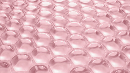 Obraz premium Close‑up of tightly packed glossy pinkish‑white spheres with subtle ridges on a seamless background.