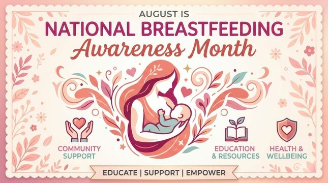National Breastfeeding Awareness Month illustration