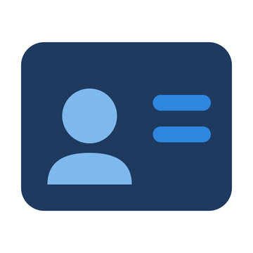 User account profile icon for personal information settings with identity, management