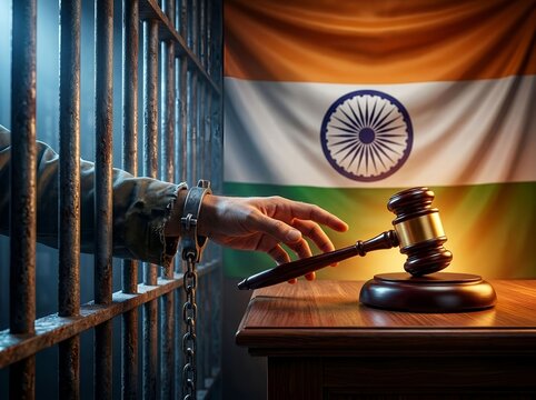 Criminal justice, incarceration, legal proceedings, law enforcement in India. Crime, punishment, court rulings, public security, and legal accountability in India