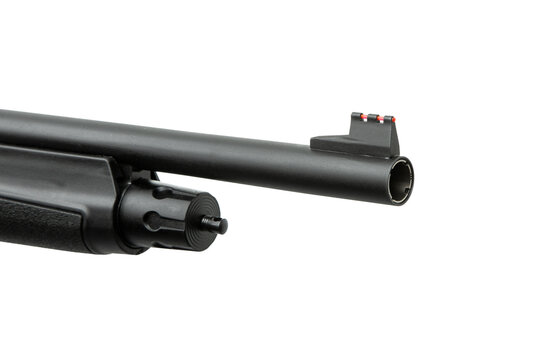 Close up of shotgun barrel detail