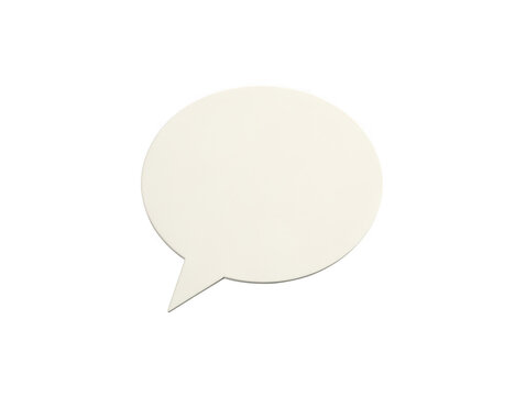 Simple blank round speech bubble tag with dialogue, communication as isolated on transparent background
