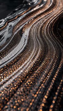 Traveling reflections emerge from synchronized microplate motion forming luxurious optical patterns across pristine surface seamlessly