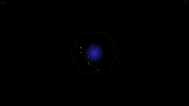 Glowing purple polygonal geometry creates a seamless looping animation against a dark background.
