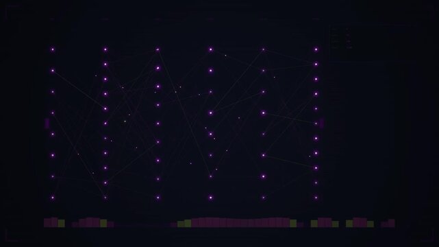 A looping animation of a neural network structure displayed on a dark screen.
