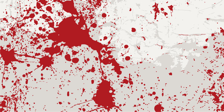Bloody Impact A stark white surface is dramatically splattered with vibrant red blood, creating a visually arresting and unsettling abstract pattern that evokes a sense of shock and intense emotion.