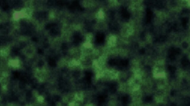 A green digital loop displaying an abstract pattern of glowing hexagonal shapes in a seamless cycle.