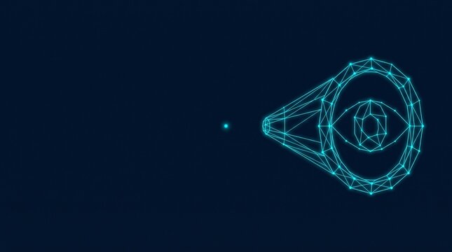 Digital abstract eye symbolizing cybersecurity and advanced monitoring