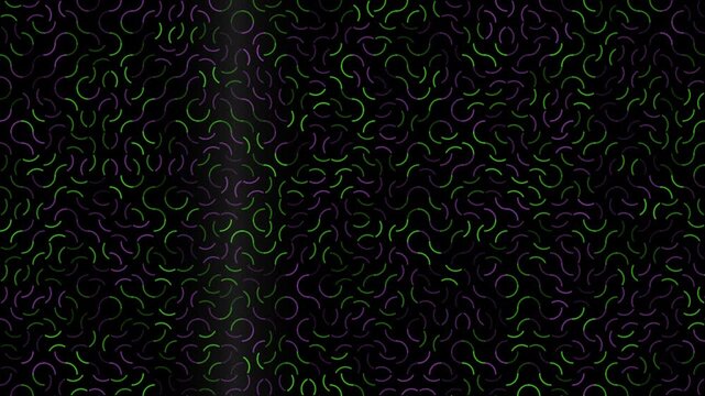 A seamless pattern of looping abstract shapes forms a dynamic background texture.