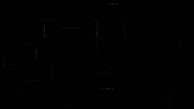 Glowing abstract lines loop seamlessly to create a futuristic digital pattern on a black background.