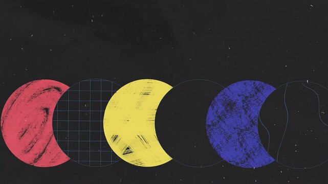 Greometric figures anomated background 4K