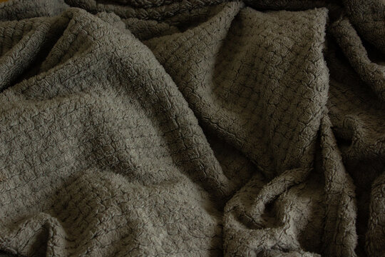 close up of a knitted wool sweater