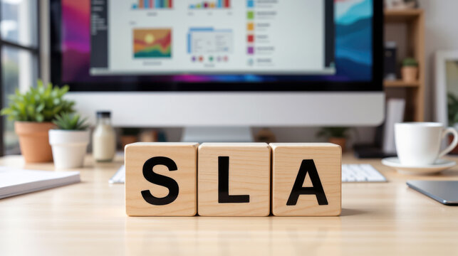 SLA terms defining the promised level of service, the agreement where providers commit to uptime, response speed and support hours while penalties apply whenever those pledges are broken