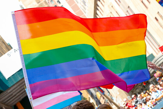 Rainbow Pride Flag Close Up
