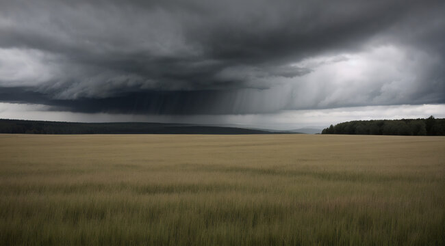 Horizonte de Tormenta Sobre la Pradera Dorada