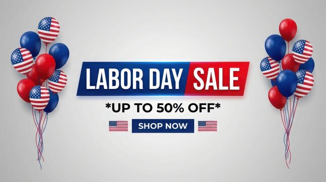 Usa labor day sale banner up to 50 off deals patriotic shopping