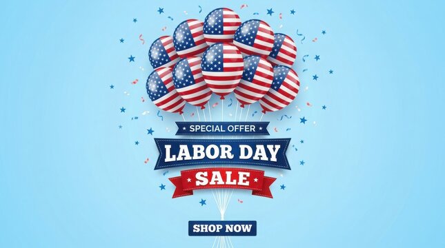 Usa labor day sale patriotic balloons special offers for september holiday