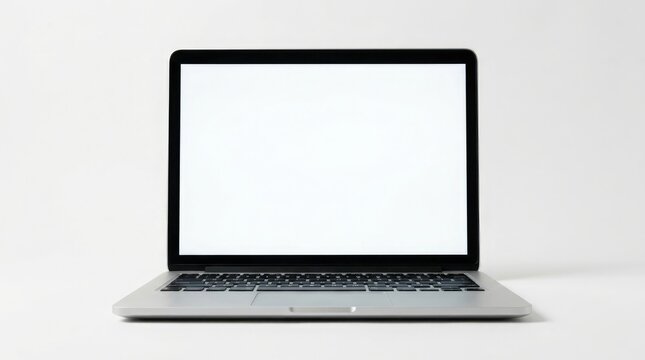 Laptop screen mockup blank frame for digital display and presentation designs