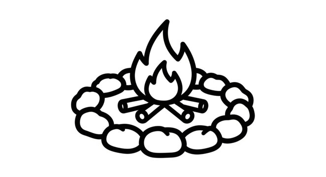 Campfire Illustration