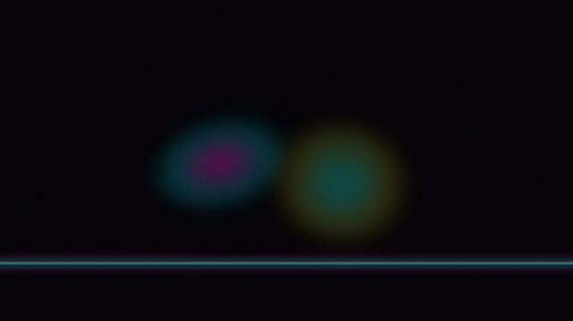 Abstract neon glitch effect with glowing prism light