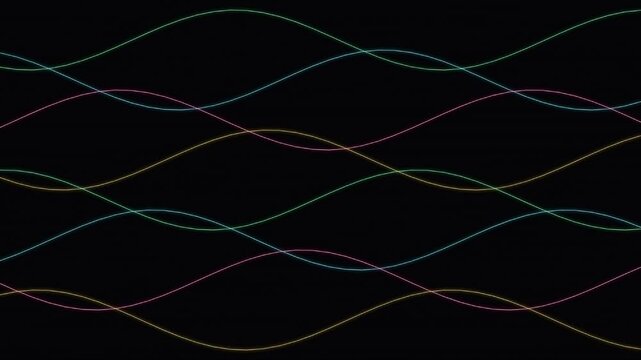 Abstract neon wave light trails background