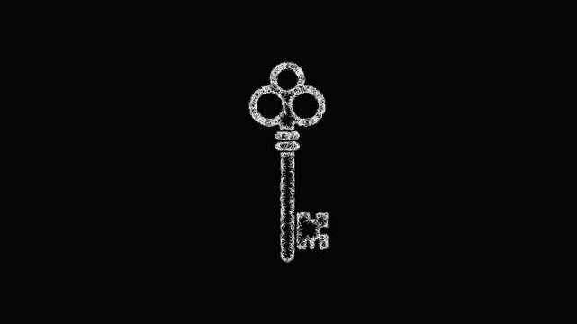 Sketch master key icon animation - smooth progressive reveal