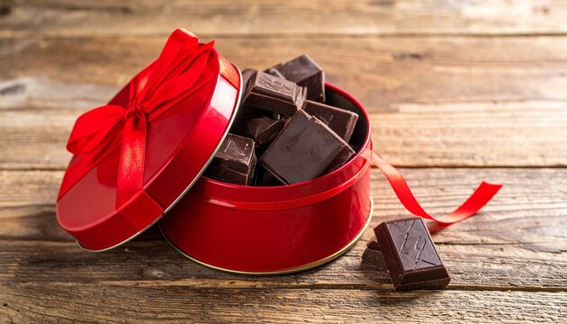 Red gift box opens with radiant clarity, radiating resilience, affection, and delight; a vivid emblem of celebration, love, and transformation within giving.