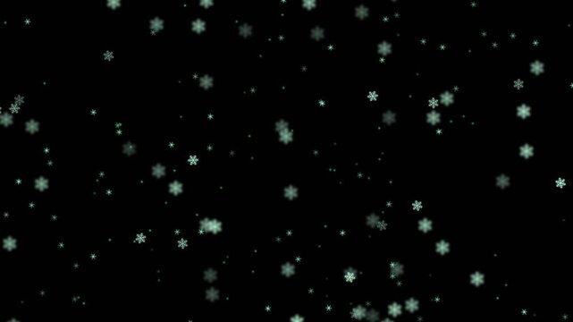 Falling snowflakes overlay for winter holiday motion design