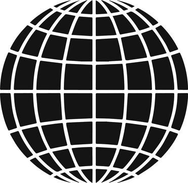 Planet earth geometric meridian coordinate illustration